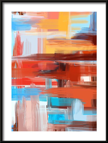 Affiche entrelacée en couleur