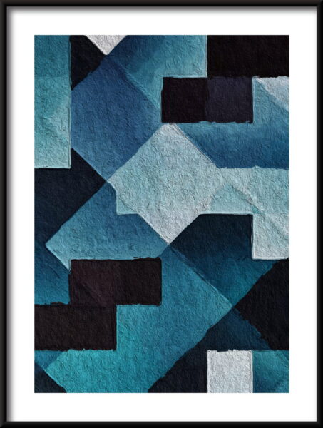 Mosaïque bleue Poster