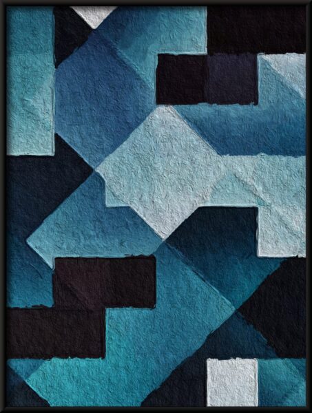 Mosaïque bleue Poster – Image 2