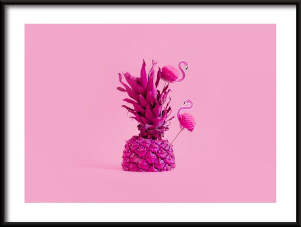 Ananas en rose Poster