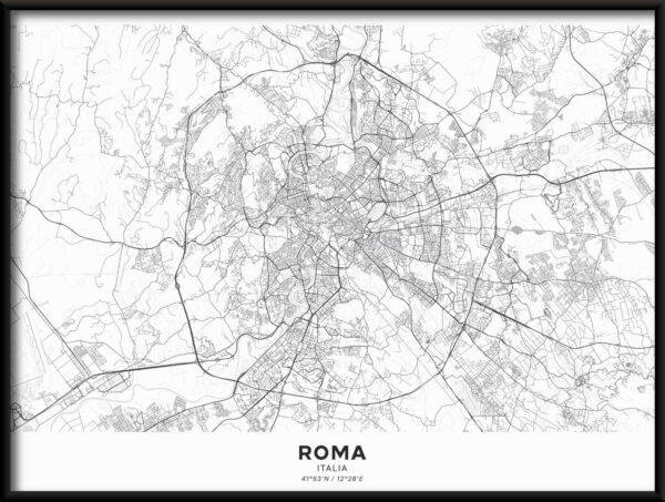 Affiche de la carte de Rome – Image 2