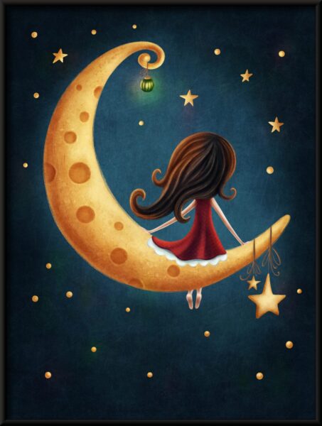 Affiche Assis Sur La Lune – Image 2