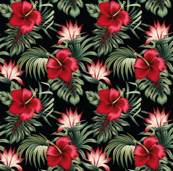 Sticker mural Fleurs rouges