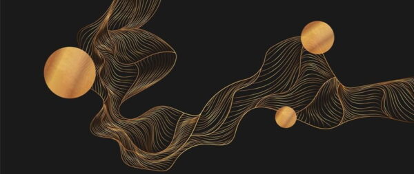 Peinture murale Lignes d'or
