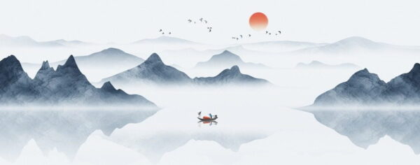 Peinture murale Paysage blanc