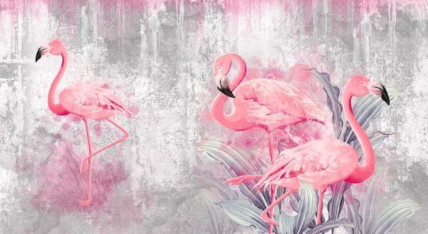 Poster XXL La beauté des flamants roses