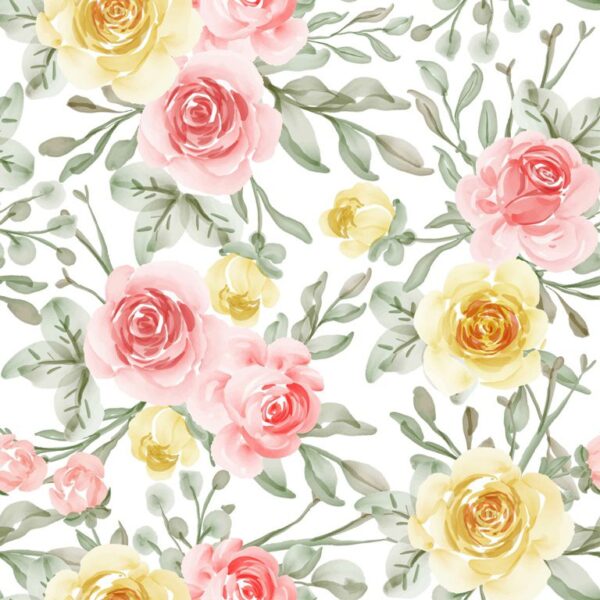 Peinture murale Roses délicates