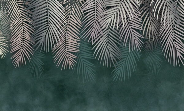 Peinture murale Feuilles et ombre