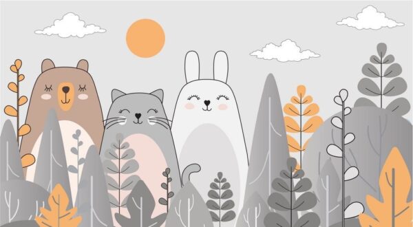 Peinture murale Animaux de la forêt