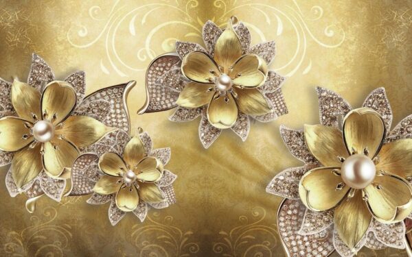 Peinture murale Broche en or