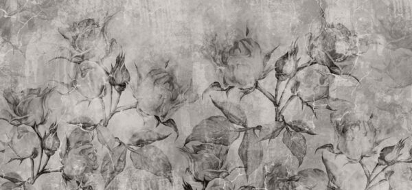 Peinture murale Reflet de roses