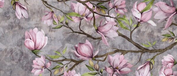 Peinture murale Magnolia en fleurs