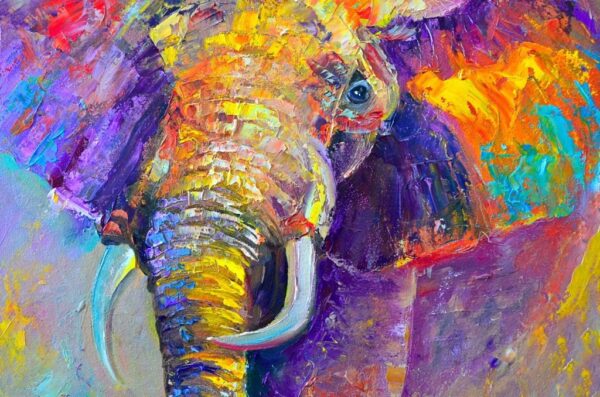 Peinture murale Couleurs de l'éléphant