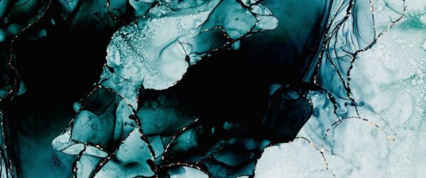 Peinture murale Encre turquoise