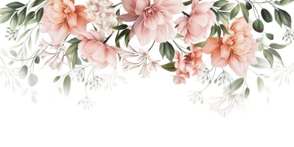 Peinture murale Composition de pivoine