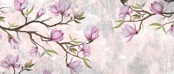 Peinture murale Magnolia en fleurs