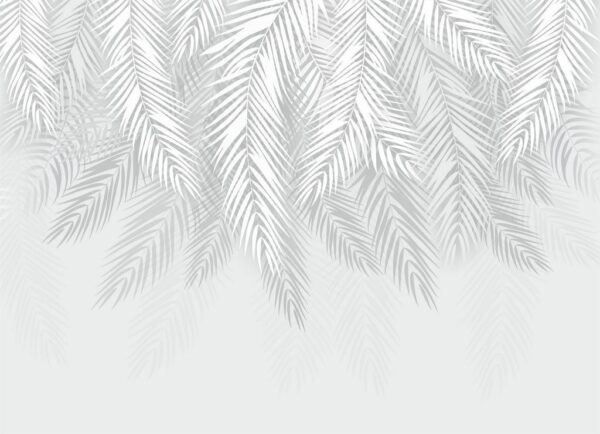 Peinture murale Feuilles d'argent