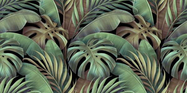 Peinture murale Feuilles