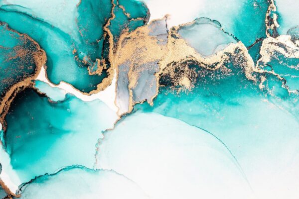 Poster XXL Turquoise Or