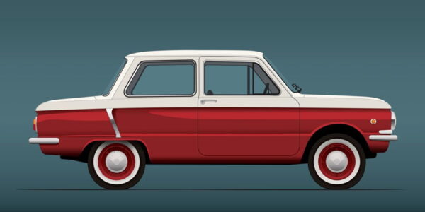 Papier peint rétro auto