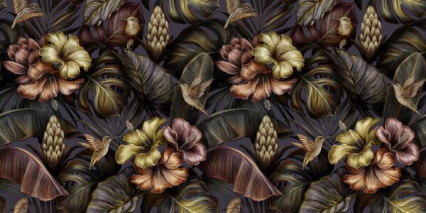 Poster XXL Hibiscus et Colibri
