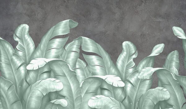 Peinture murale Feuilles brillantes