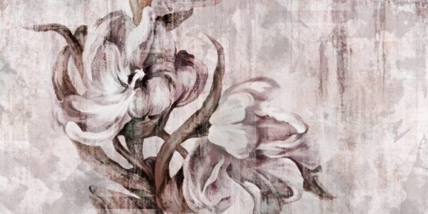 Peinture murale Dessin de tulipes