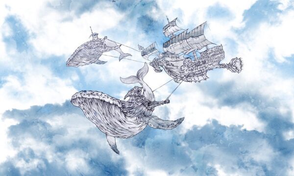 Peinture murale Navires dans le ciel
