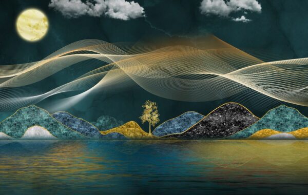Papier peint pleine lune