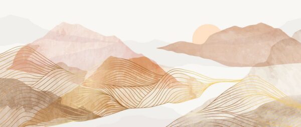 Peinture murale Montagnes brunes