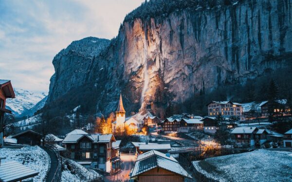 Poster XXL Village alpin