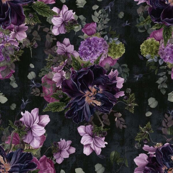 Sticker mural Fleurs violettes