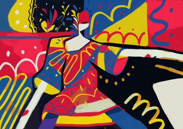 Peinture murale Abstraction des couleurs