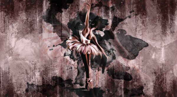 Peinture murale Ballerine peinte