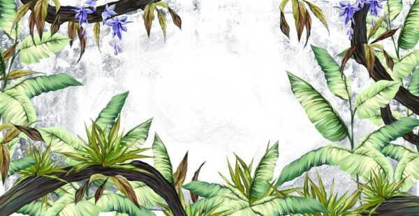 Papier peint Blanc des tropiques