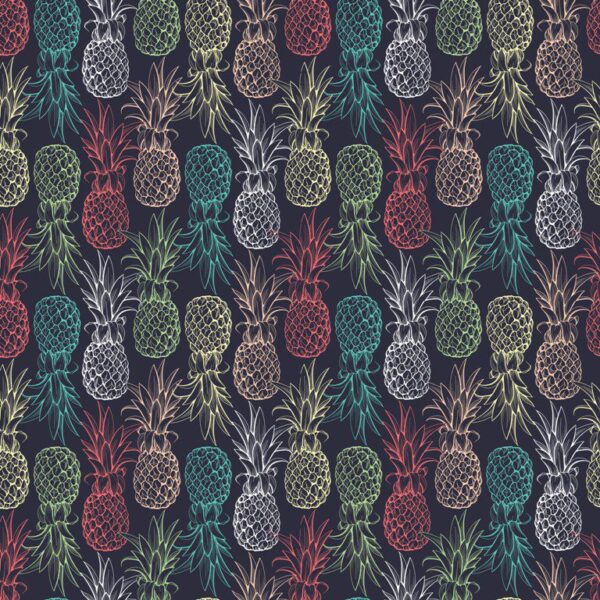 Peinture murale Ananas colorés