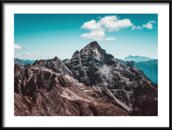 Affiche des sommets alpins