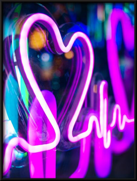 Affiche coeur néon – Image 4