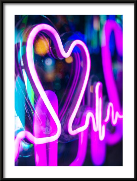 Affiche coeur néon – Image 3