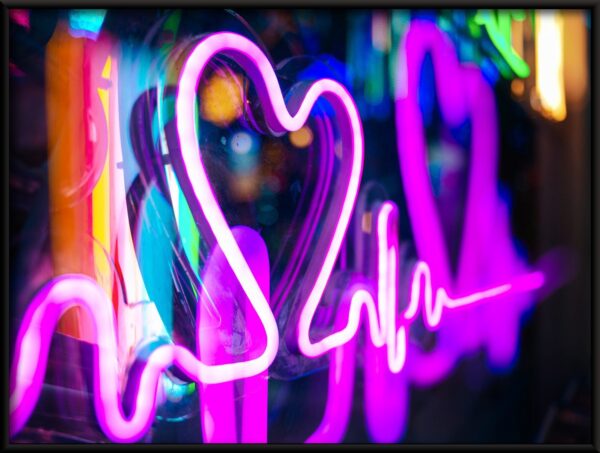 Affiche coeur néon – Image 2