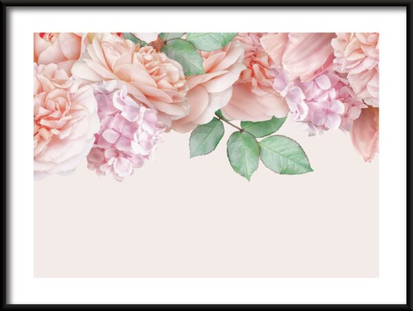 Fleurs sur le dessus Poster