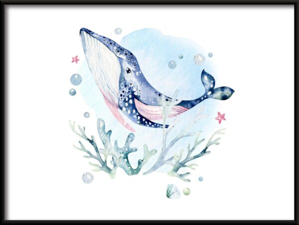 Baleine heureuse Poster