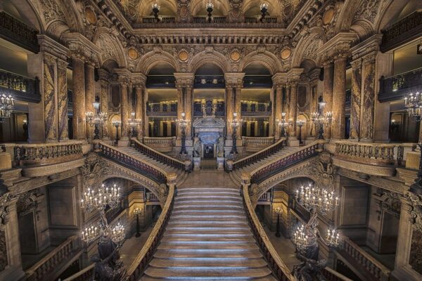 Peinture murale Escalier dans l'Opéra