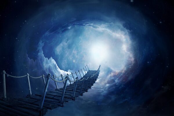 Peinture murale Pont dans l'espace