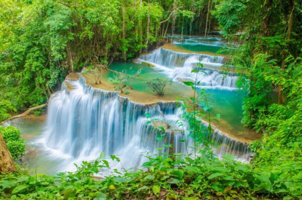 Peinture murale Cascades bleues