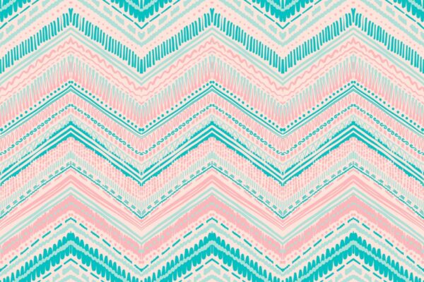 Peinture murale Zigzag coloré