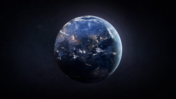 Peinture murale Nuit Terre