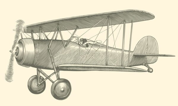 Peinture murale Dessin d'avion