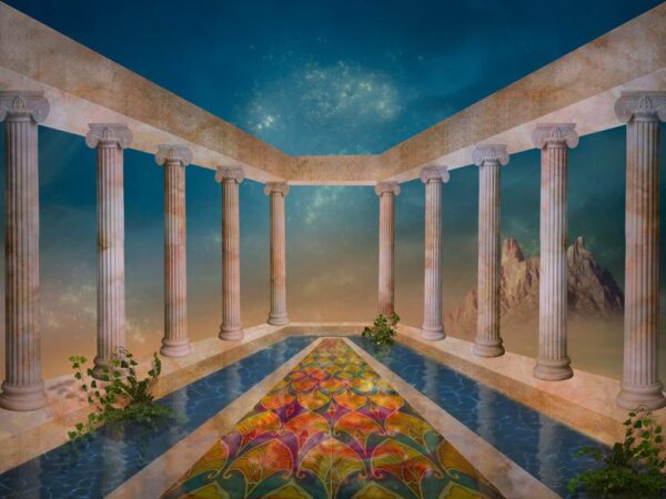 Peinture murale Colonnes dans le jardin