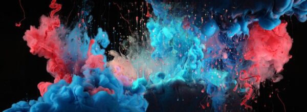 Peinture murale Bleu rouge